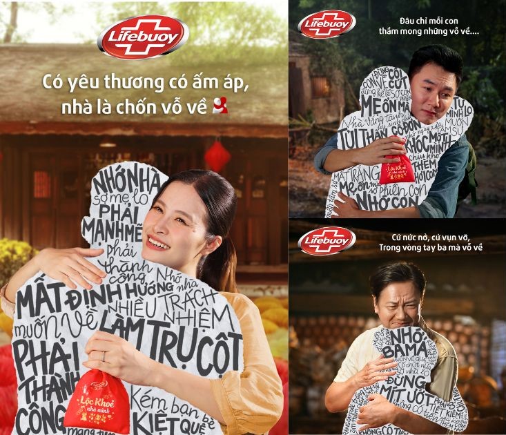 Chiến dịch quảng cáo Tết "Lộc Khỏe vỗ về" gần đây của Lifebuoy chạm vào trái tim nhiều khách hàng. Ảnh: Lifebouy