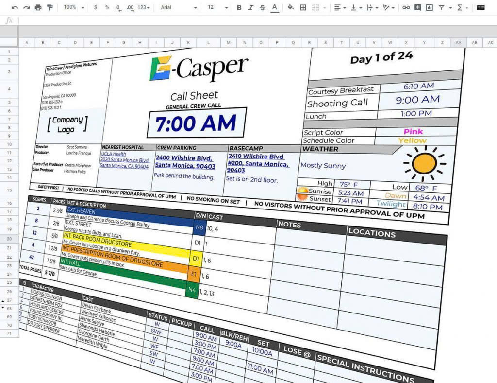 7 bước tạo callsheet cho buổi&nbsp;photoshoot
