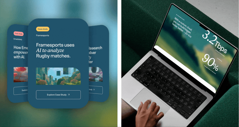 Ori (Red Antler) – ứng dụng AI để thiết kế hình ảnh siêu thực, mang lại trải nghiệm hình ảnh hoàn toàn mới. Ảnh: Looka
