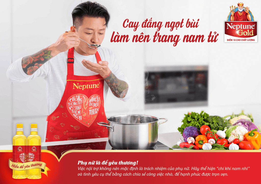 Neptune khai thác sẻ chia việc nhà qua chiến dịch “Hiểu để yêu thương”