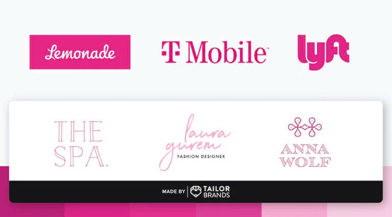 Những thương hiệu mang sắc hồng nữ tính (Nguồn: Tailorbrands)