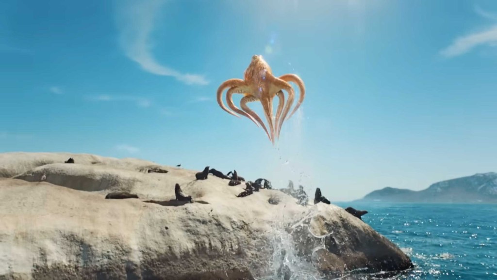 Hình ảnh một chú bạch tuộc nhảy điệu waltz uyển chuyển trong phim quảng cáo BMW. Ảnh: Internet