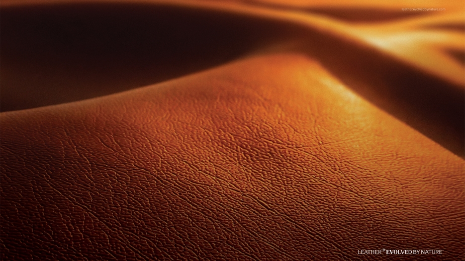 Thoạt nhìn là một núi cát vàng óng, nhưng thực chất đây là tấm da bền vững được chụp đầy nghệ thuật trong chiến dịch "Leather Landscapes". Ảnh: Internet